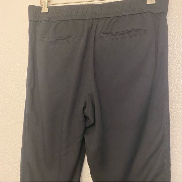Loft black pull on lyocell modal blend hi rise jogger pants zipper ankle M - Picture 3 of 13